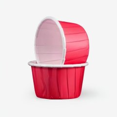 Капсула бумажная с подворотом Красная D38 H30 100 шт 850059