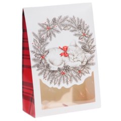 Коробка для сладостей с окном "Новогодний котёнок" 15х7х22 см 7801799