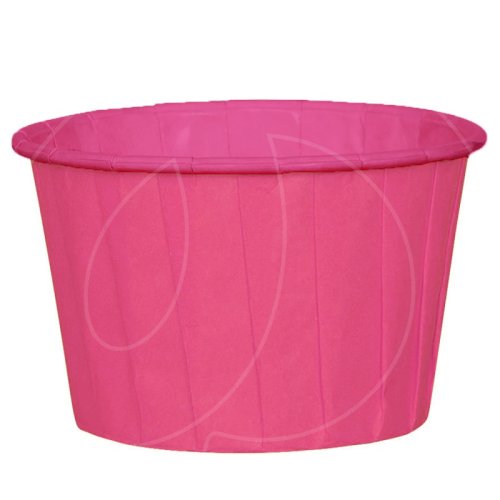 Капсула бумажная с подворотом Ярко-розовая D50 H40 100 шт 36675