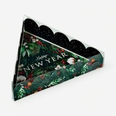 Коробка для сладостей с прозрачной крышкой "Happy New Year" 18х18х4 см 5128788