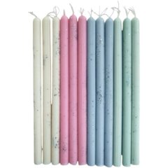 Свечи декоративные для бенто-торта Белый, розовый, голубой, зелёный 12 шт 00088